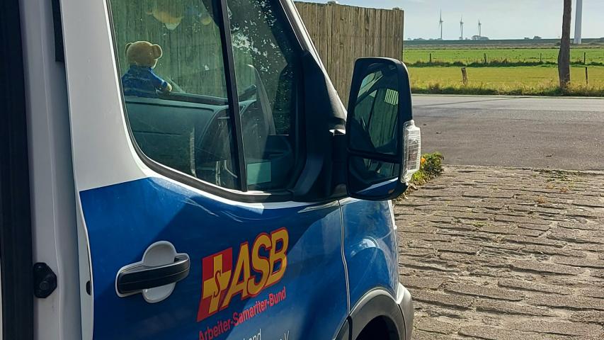 Der ASB-Wünschewagen bereit zur Abfahrt
